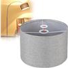 EFUTURETIME E14/E27 Paralume in Tessuto H20 X Ø 30cm, Paralume Cilindro Grande in Lino Naturale per Lampada da Terra, Comodino, Tavolo Plafoniera, Lampadari, Applique, Grigio