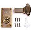 ZEPFJHE Bronzo Tono Pelle Valigia Fibbia Box Vintage Metal Lock Antico Toggle Hasp L