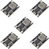 Euogeudel 5 V Buck Converter Module 5 Pack DC 5-30V a 5V Step-Down scheda regolatore uscita 1.8A per Arduino, ESP32, sistemi 12V/24V, elettronica fai da te