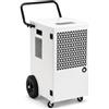 Megonia Deumidificatore Professionale Commerciale 120L: Deumidificatore Professionale Scarico Continuo Tubo 2m R290 Compressore 300m²/600m³ per Magazzino Garage Officina Cantina Lavanderia Deposito
