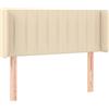 vidaXL Testiera con orecchie crema 83x16x78/88 cm in tessuto