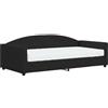 vidaXL Divano letto con materasso Nero 100x200 cm Tessuto