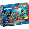 PLAYMOBIL Poliziotti subacquei e tesoro, polizia subacquea, caccia al tesoro subacquea, set avventura