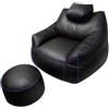Bananair Pouf gaming + poggiapiedi in ecopelle BANANAIR 100x110 cm blu