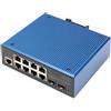 ‎DIGITUS DIGITUS Industrial 10-Port Gigabit Ethernet PoE Network Switch - 8X RJ45 + 2X SF
