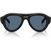 Ray-Ban Occhiali da Sole RB4925 601/80 Aviator Puffer X ASAP Rocky Nero/Blu Scuro Unisex 52/21/145