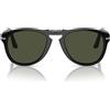 Persol Occhiali da Sole PO0714 95/31 Folding Nero/Verde Unisex 54/21/140