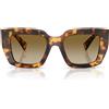 Miu Miu Occhiali da Sole MUB05S 14L20U Marrone Miele/Marrone Sfumato Donna 51/21/145