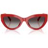 Dolce & Gabbana Occhiali da Sole DG4536 30888G x Devotion Rosso/Grigio Sfumato Donna 55/20/145