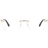 Dsquared2 Occhiali da Vista D2 0102 3YG Oro/Trasparente Unisex 58/16/145
