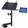 QUIK LOK - Z-733, SUPPORTO PORTATILE LAPTOP-MIXER per Stand Tastiera Serie Z - Piattaforma 61×43,5 cm, Regolabile, Rotazione 360°, Vassoio Mouse, Acciaio, Nero