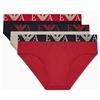 EMPORIO ARMANI Confezione da 3 Slip da Uomo, Nero/Nero/Nero, M