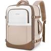 ETRONIK Zaino Ryanair 40x30x20 Sottosella, Zaino da viaggio aereo cabina espandibile 24-30L, Bagaglio a mano compatibile Wizz Air, Easyjet, Borsa da viaggio adatta per laptop 15,6 pollici, Cachi