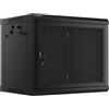 Lanberg Armadio rack 19 montaggio a parete 9u/600x450 con porta traforata nera
