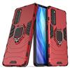 MaiJin Compatibile con OPPO Reno 4 Pro 4G Cover, Custodia Armor Anello Cavalletto (Funziona con il Supporto Magnetico per Auto) Case Paraurti (Rosso)
