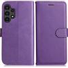 DENDICO Cover per Galaxy A13 4G, Premium Portafoglio PU Custodia in PU Pelle, Flip Libro TPU Bumper Caso per Samsung Galaxy A13 4G, Viola