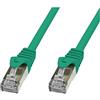 Techly Professional 101157 Cavo di Rete Patch in Rame Cat.6 Verde SFTP LSZH 1,5m Verde
