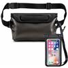 SERYUUT Custodia impermeabile per cellulare e marsupio impermeabile Set - IPX8, con tripla chiusura, touchscreen e Face ID, borsa impermeabile per spiaggia, nuoto, immersioni, sport acquatici