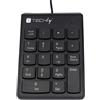Techly 362794 Mini Tastierino Numerico con Cavo USB e 18 Tasti Nero