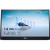 Dell P1424H 14 Full HD (1920x1080) Monitor Portatile, 60Hz, IPS, 6ms, 2x USB-C, 3 Anni di Garanzia, Argento