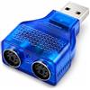 Aukson C17 USB maschio a 2 X PS/2 PS2 femmina cavo adattatore per tastiera mouse, PS2 femmina a USB convertitore