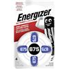 Energizer Energzier Max Batterie 675 per Apparecchi Acustici, Zinc Air, Confezione da 4, Bianco/Azzuro