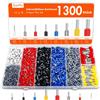 Gorffy manicotti terminali, connettore, crimpatura, rame, isolamento, set 1300 pezzi