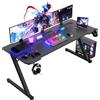 JUMMICO Scrivania Gaming 160 x 60 cm, Tavolo Gaming Ergonomica, Scrivania per Computer Postazione Gamer con Piano del Tavolo in Fibra di Carbonio Adatto Sia per i Giocatori Che per l'uso in Ufficio.