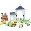Big-Bloxx - Stazione di cura Dino Ranch - grande set da gioco (86 mattoni) per ospedale Dino con focolaio, accessori e personaggi Min e Dino Figure Clover, per bambini da 18 mesi a 5 anni