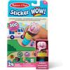 Melissa & Doug Sticker Wow! Blocco attività di 24 Pagine e Timbratore di Adesivi, 300 Adesivi, Personaggio da Collezione Giocattolo Fidget per Lavoretti Artistici, Gelato, Certificato FSC