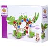 Eichhorn - Constructor Dinosauro, 3 Varianti di Modello: Stegosauro, T-Rex, Bronchiosaurus, 100 Pezzi, Legno di faggio Certificato al 100%, dai 5 Anni in su