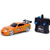 Jada Toys - Fast & Furious, Toyota Supra RC 1995 in scala 1:24, radiocomando 2,4 GHz a 2 canali, funzione Turbo ed effetto vapore - Auto telecomandata ufficiale Fast & Furious