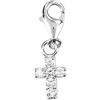 Depesche 11785-048 Charms Express Yourself - Ciondolo per collane e bracciali, Croce, Placcato Argento, Come Piccolo Regalo