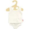 Heless 9221 Abbigliamento per Bambole in Jersey Elastico, Set di Biancheria Intima 2 Pezzi in Bianco con Maglietta e Mutandine per Bambole e Animali di Peluche di Dimensioni 2025 Cm
