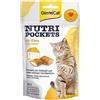 GimCat Nutri Pockets Formaggio - Snack croccante per gatti con ripieno cremoso e ingredienti funzionali - 1 sacchetto (1 x 60 g)