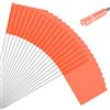 M METERXITY 20 Bandierine Segnale Impermeabili da Giardino, 15x5.1x4 Pollici per Prato/Giardino/Irrigazione/Paesaggio/Irrigatore/Rilievo/Add. Cani/Fai da Te [Arancione]