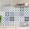 AREDE 32 Pz Adesivi per Piastrelle Bagno e Cucina 15 x 15 cm Autoadesivo Decorazione Adesivo murale in PVC Impermeabile Adesivi Parete mattonelle mosaico stile / T1006