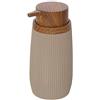 Generico Set accessori bagno completo Linea London TORTORA effetto legno - Dispenser, Portascopino, Portaspazzolino, Portasapone e Pattumiera 5L (DISPENSER SAPONE)