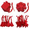 Amosfun 40 Pz Pendenti Natalizi in Feltro Rosso Per Decorazioni Albero Di Natale Fai-Da-Te Ornamenti Di Stoffa Sospesi Per Casa Ufficio Bar Festa