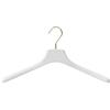 Mainetti Appendini per Camicie, Maglieria, T-Shirt, Vestiti Uomo Donna, Grucce in Plastica, Salvaspazio, Sottili, Effetto Venature Legno, Made in Italy, Set 10 Pezzi, Bianco, Gancio Ottonato, 39cm