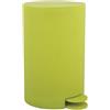 MSV - Pattumiera Cosmetica Modello Osaki - 3 Litri, Coperchio, Pattumiera a Pedale per Bagno, Compatta, Spazi Ridotti, con Contenitore Interno Rimovibile, Verde