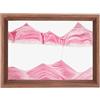 AzureLeap Pittura di Sabbia che Scorre Quadro 3D Sabbia Dinamica Paesaggio Marino, Decorazioni per Casa e Ufficio Giocattolo da Scrivania per Adulti Cornice in Legno [Rosa-8]