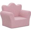 vidaXL Divano per Bambini Rosa in Morbido Peluche