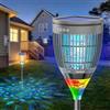 Anysun Lampada Antizanzare Solare da Esterno, Zanzariera Elettrica 4200V con Luce Fiamma e Proiettore Nebula, Ricaricabile USB, IPX5, Sensore Intelligente, per Terrazza, Giardino e Camping (Grigio)