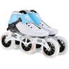 funifuni Pattini da velocità in fibra di carbonio blu 3x100mm per uomini e donne adulti, pattini da corsa in linea, ruote in PU con cuscinetti ABEC-9 per pattinaggio su pista e fitness