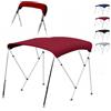 DJJYCTNM Tendalino Barca 3 Archi con Telaio in Alluminio, Tela Nautica 750D, Copertura per Pontone con Custodia per Il Trasporto, 2 Pali di Supporto Posteriori(Gray,200-213cm/79-84in)