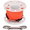 Gucagle Bobina per dito Bobina in plastica resistente con doppia estremità a scatto Linea arancione 15M per esplorazione di relitti per immersioni subacquee