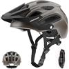 Shinmax Casco de Bicicleta para Hombre y Mujer con Vsera de Protección Solar Desmontable, Ligero y Ajustable, Transpirable, Adecuado para Bicicleta de Montaña y Bicicleta de Carretera, para Adultos