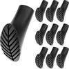 QWORK® 10 punte in gomma (diametro interno 10 mm) per bastoncini da nordic walking, migliore presa e resistenza all'usura