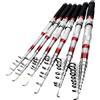 Generico Canna da pesca telescopica Alimentatore portatile Asta viaggio 1.8/2.1/2.4/2.7/3.0/3.6M Attrezzatura mare for esterni Spinning(Silver,2.4 m)